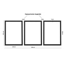 Kit com 3 Quadros Decorativos - Folhagem Dourada
